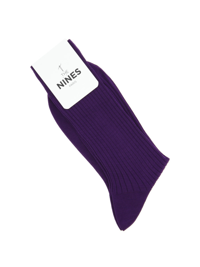 Meias de fio de escócia violeta