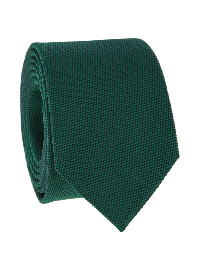 Gravata verde inglês em seda entrelaçada - Saint-Honoré