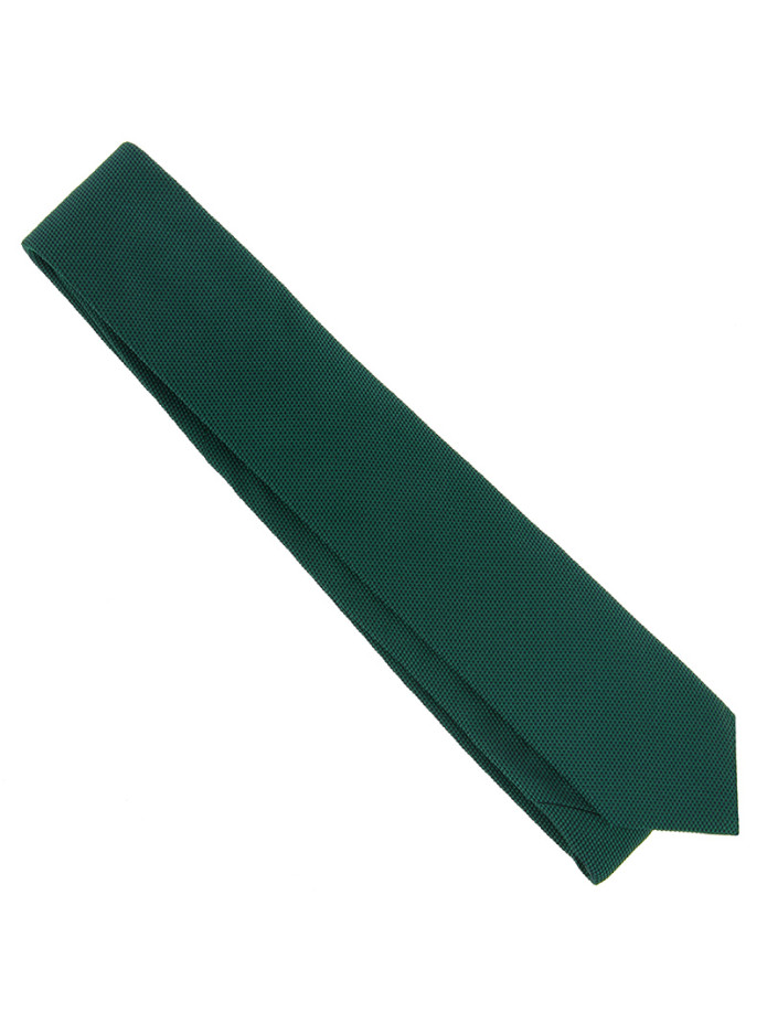 Gravata verde inglês em seda entrelaçada - Saint-Honoré