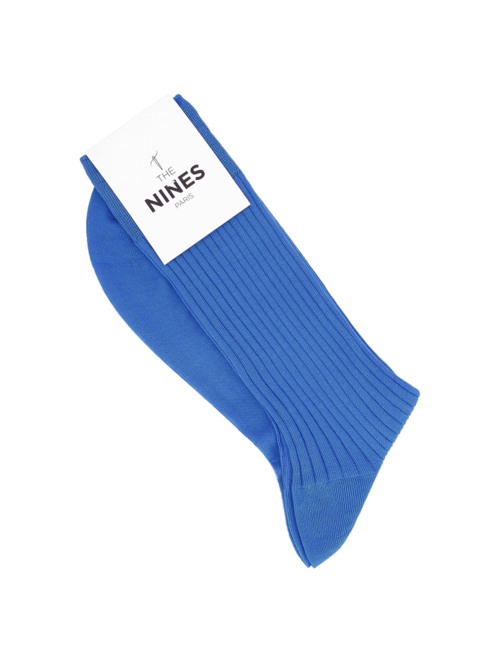 Meias de fio de escócia azul royal