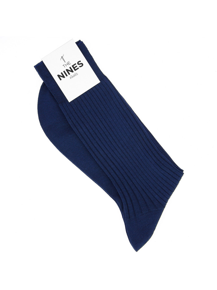 Meias de fio de Escócia azul safira