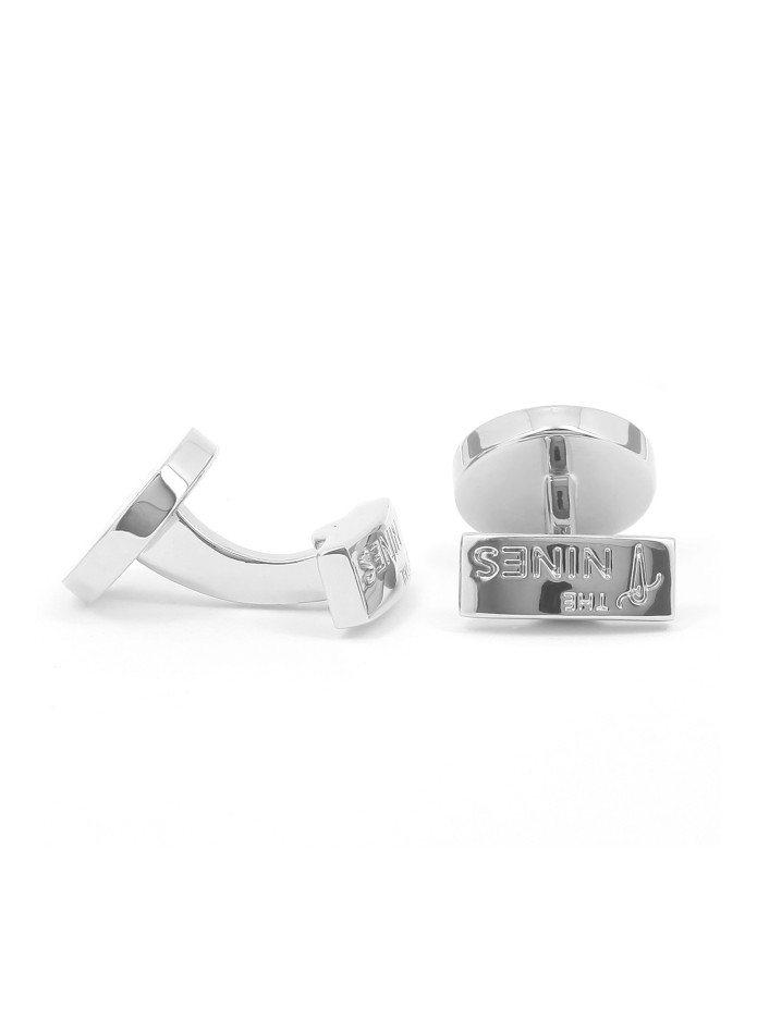 Boutons de manchette ronds gravés - Out of office