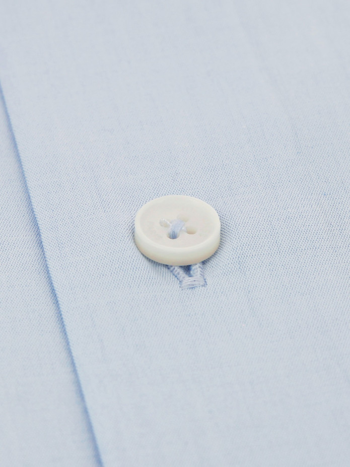 Chemise mousquetaire col anglais mini twill bleu ciel