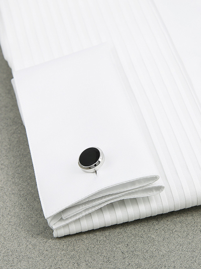 Chemise smoking col cassé à plastron