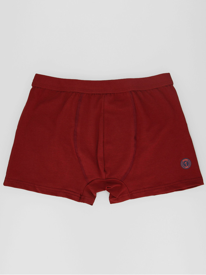 Boxer em algodão orgânico bordeaux
