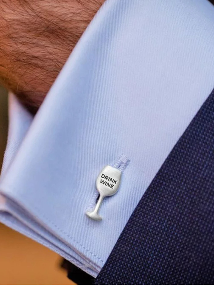 Boutons de manchette Drink Wine Save Water