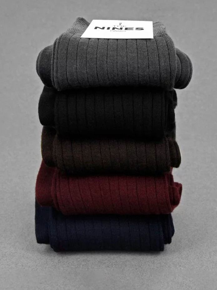 Conjunto semanal de 5 pares de meias de lã virgem