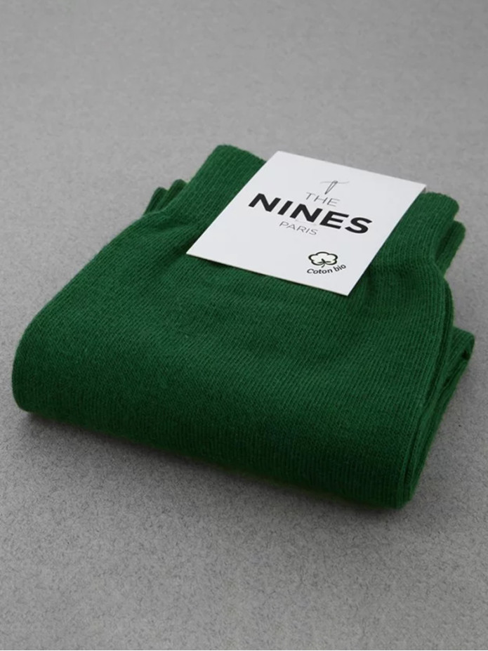 Meias de algodão orgânico verde inglês