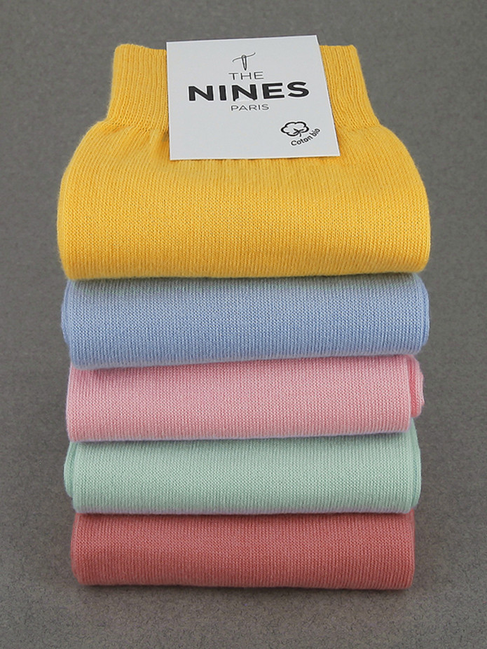Semainier chaussettes coton bio - Couleurs pastel