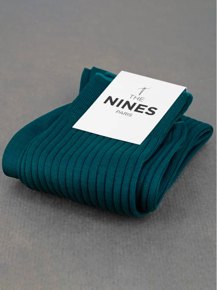 Chaussettes Fil D'Écosse bleu canard