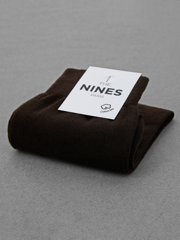 Meias de algodão orgânico castanhas