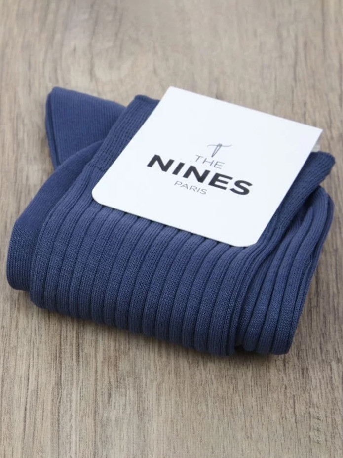 Chaussettes fil d'Écosse bleu foncé