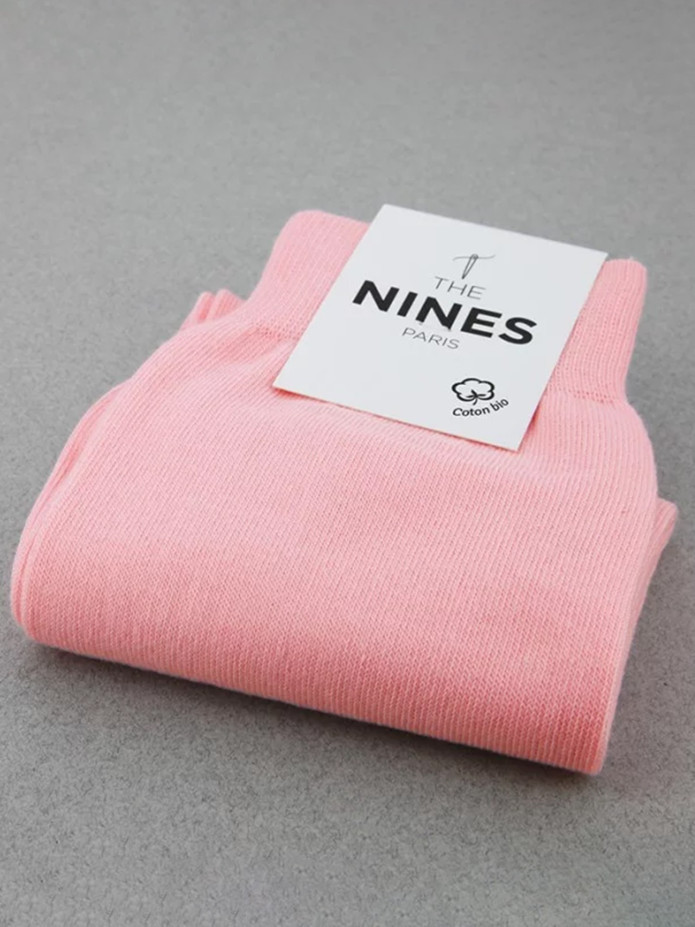 Meias de algodão orgânico rosa