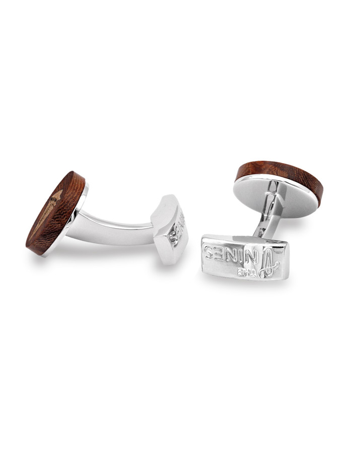 Boutons de manchette voilier Cap Lizard en bois