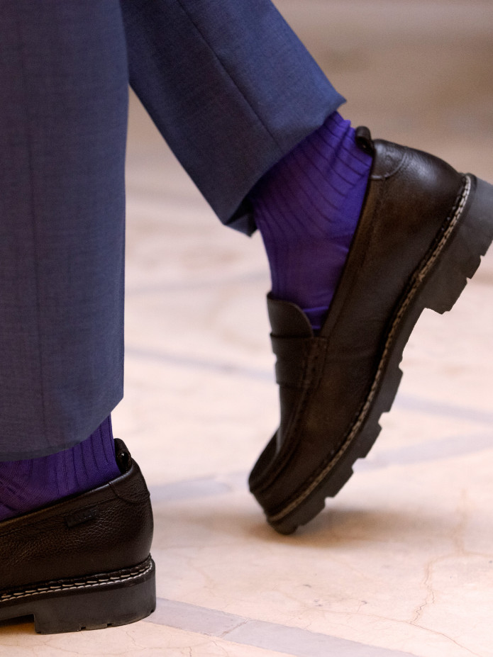 Chaussettes fil d'Écosse violettes