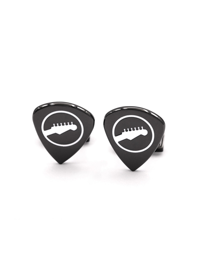 botão de punho palheta de guitarra