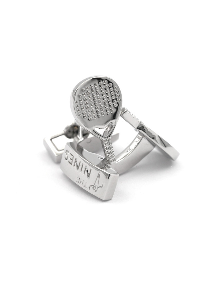 bouton de manchette raquette de tennis