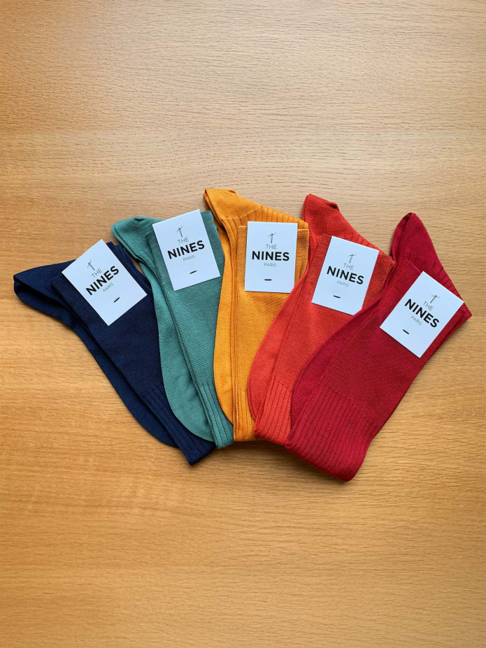 Conjunto semanal de 5 pares de meias pelo tornozelo em fio de Escócia - Ivy League