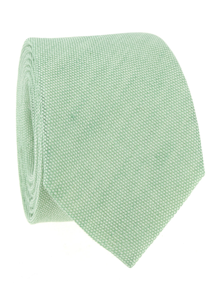 Gravata em linho e algodão verde Verona