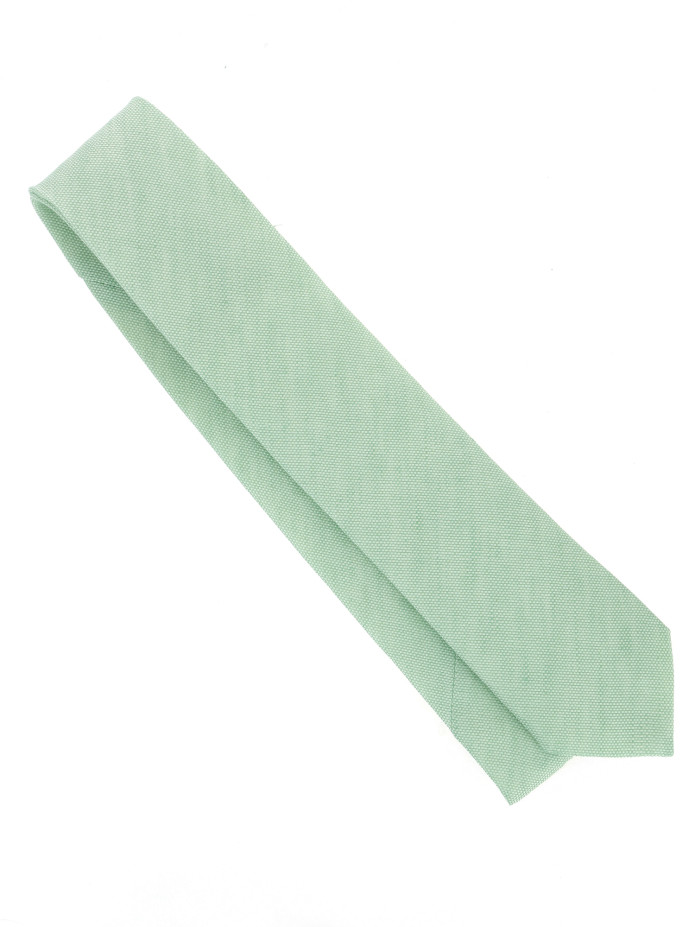 Gravata verde Verona em linho e algodão