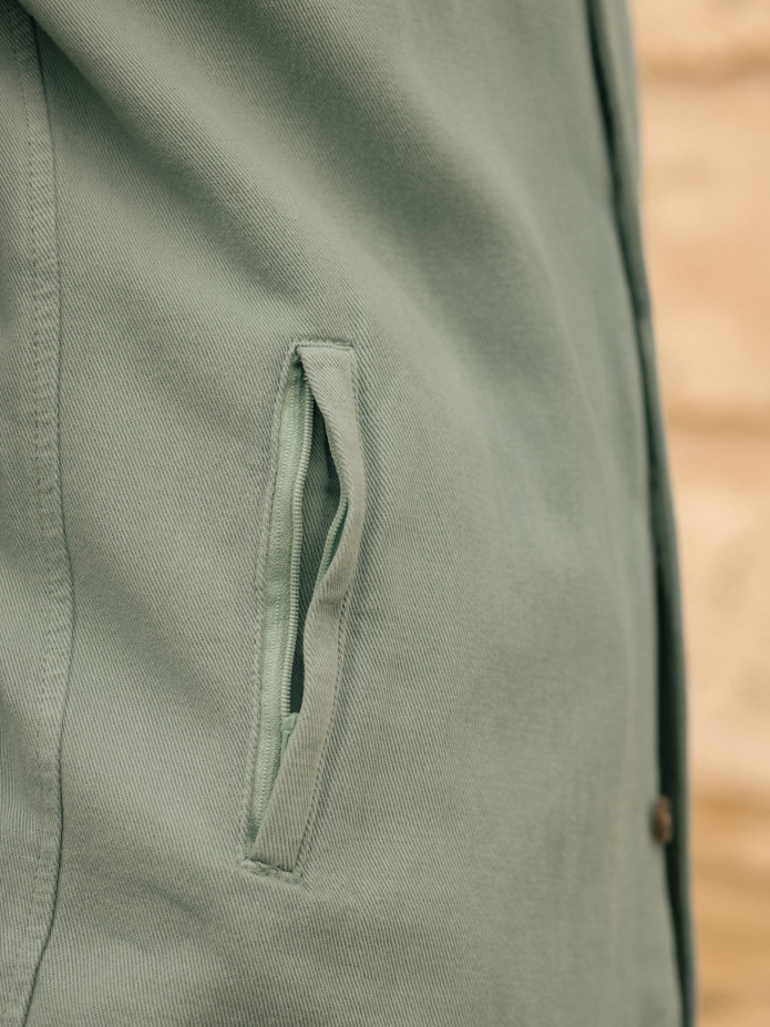 Surchemise vert eucalyptus lin et coton Menorca