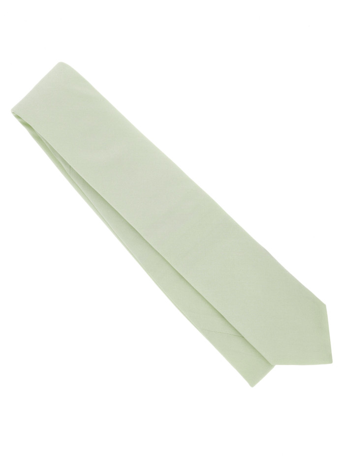 Gravata verde amêndoa em seda Amalfi