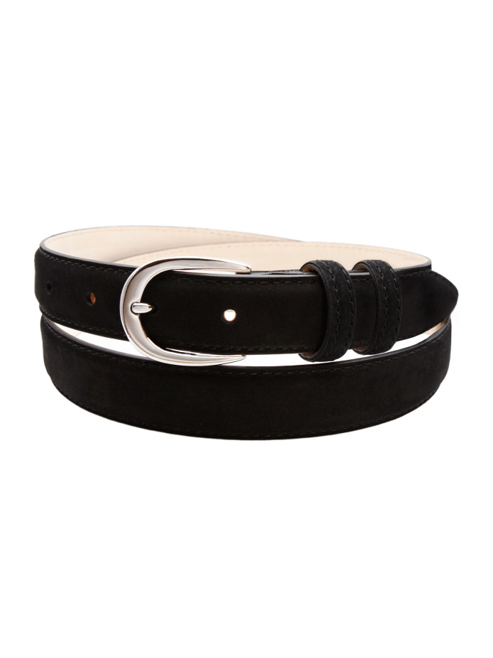 Cinto Fino Nubuck Preto Gab