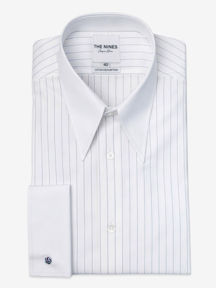 Camisa Colarinho Pontiagudo A Riscas Finas