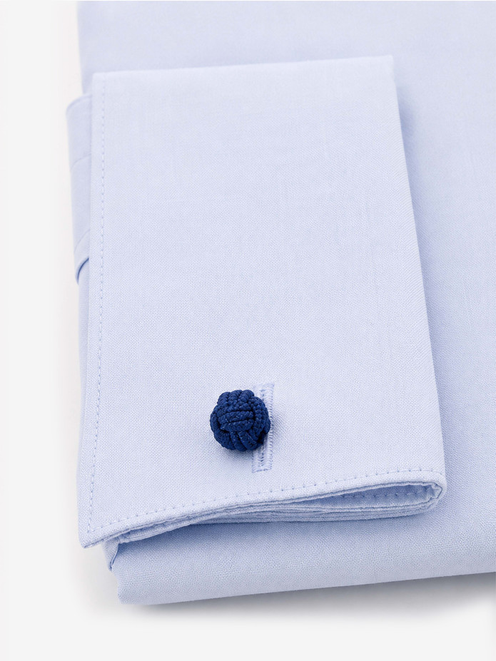 Camisa de colarinho italiano com punhos duplos
