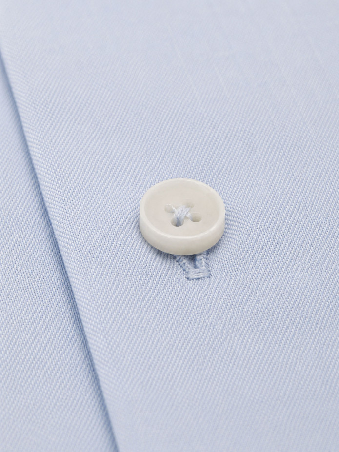 Camisa de colarinho italiano em popelina azul-céu