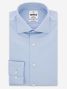 Camisa anti-amarrotamento colarinho italiano azul-celeste