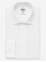 Camisa branca anti-vincos com colarinho italiano