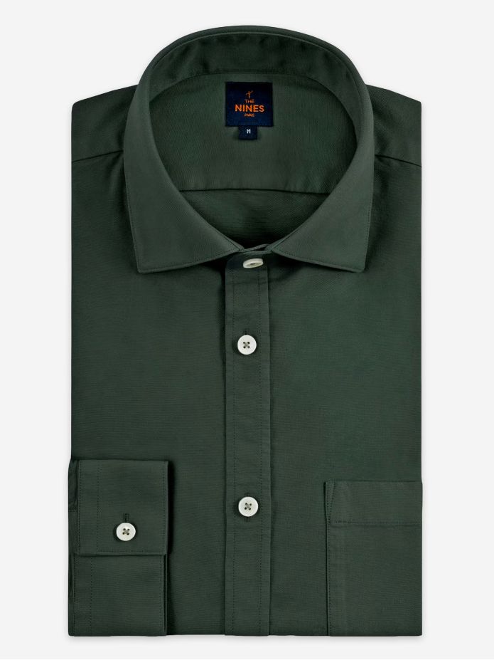 Camisa colarinho italiano em oxford orgânico timo