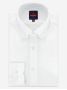 Camisa de colarinho americano em oxford branco
