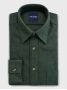 Camisa colarinho francês em flanela verde floresta