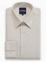 Camisa de colarinho francês engomada em Royal Oxford bege