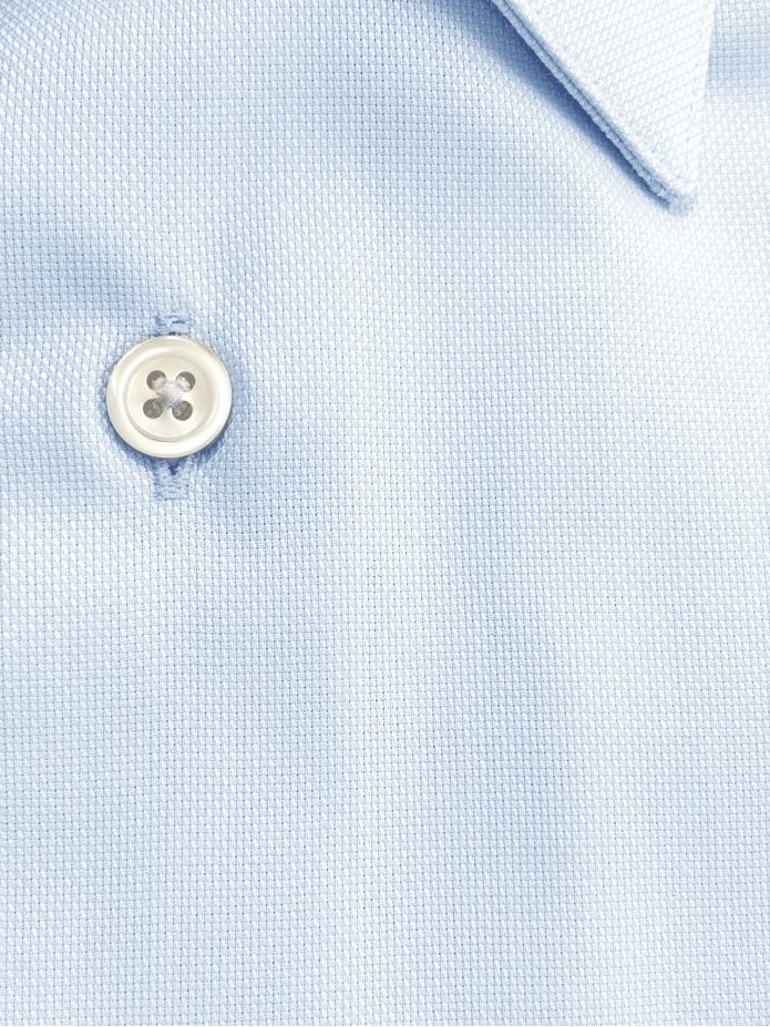 Camisa Colarinho Francês Fin Oxford Azul-Céu