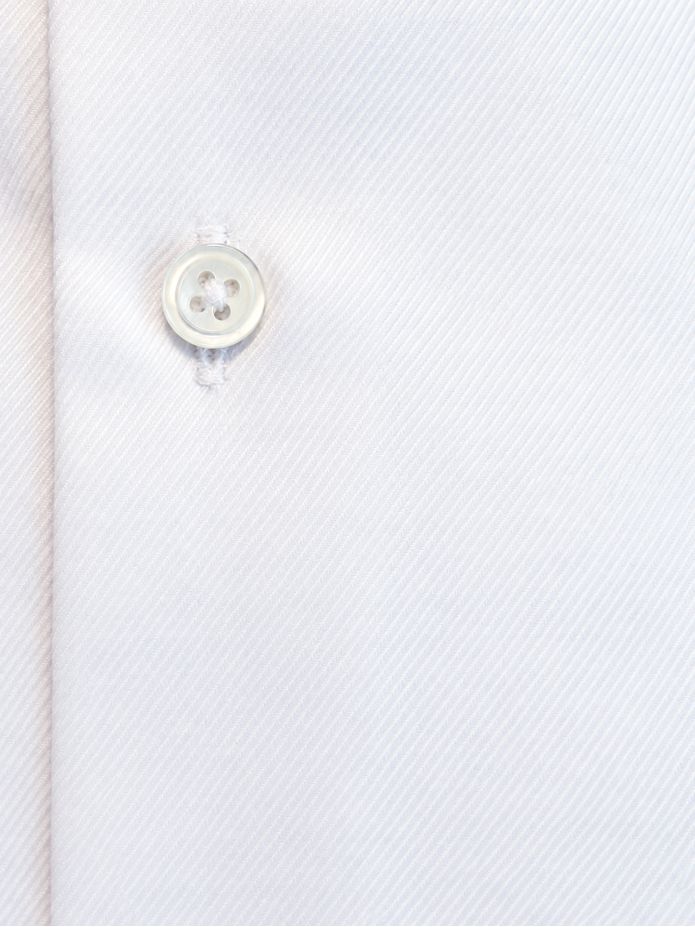 Camisa Colarinho Italiano em Twill Branco Pm