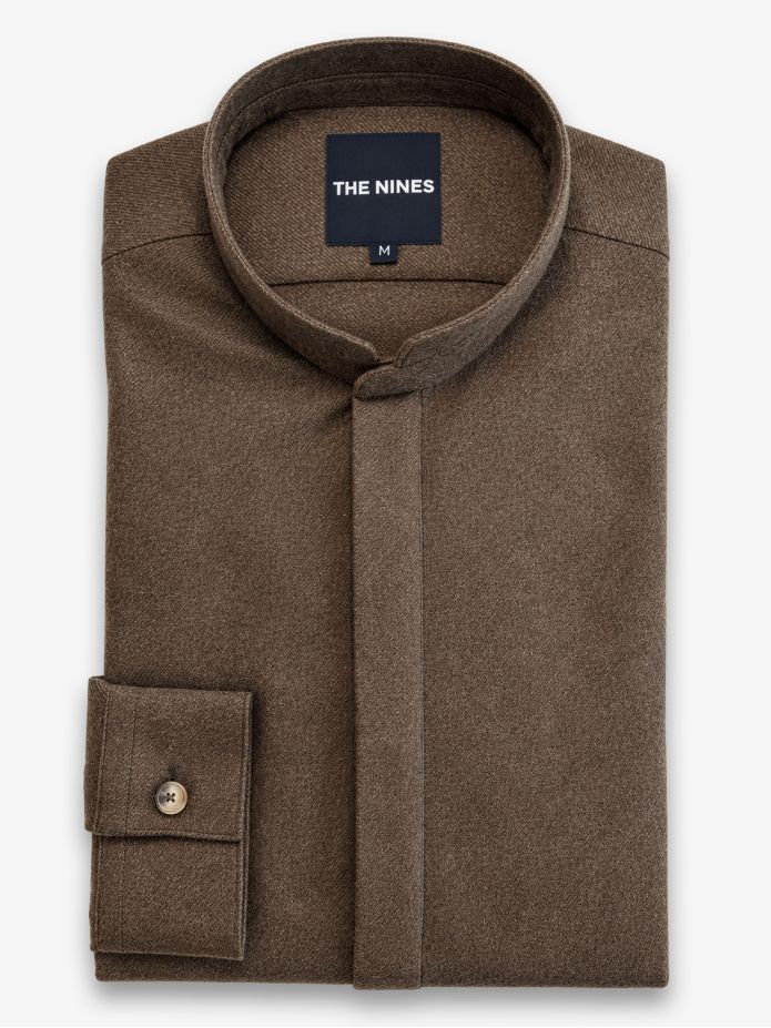 Camisa Mao Flanela Castanha