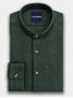 camisa de colarinho oficial em flanela verde-floresta