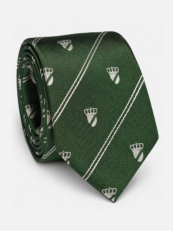 Gravata Verde com Motivo Emblema