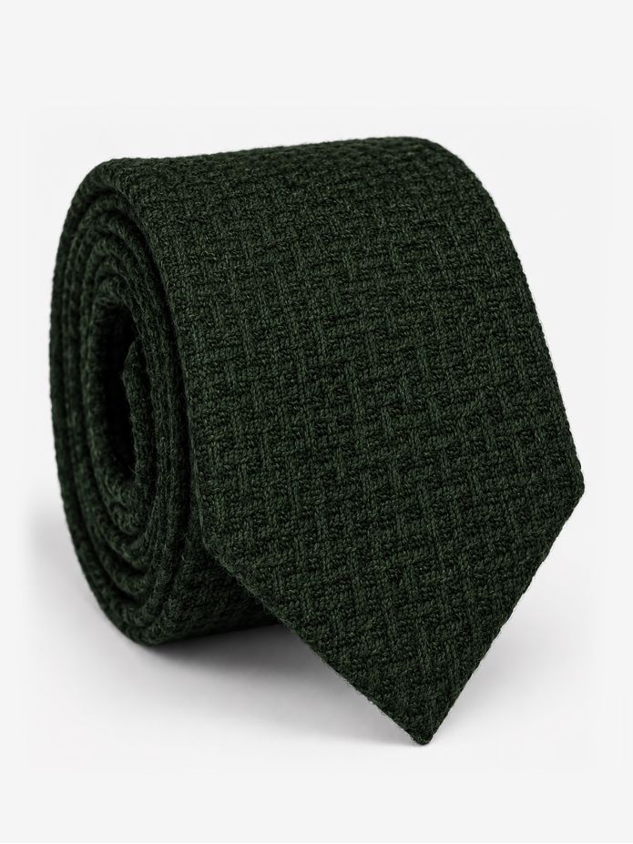 Gravata Lã Trançada Verde
