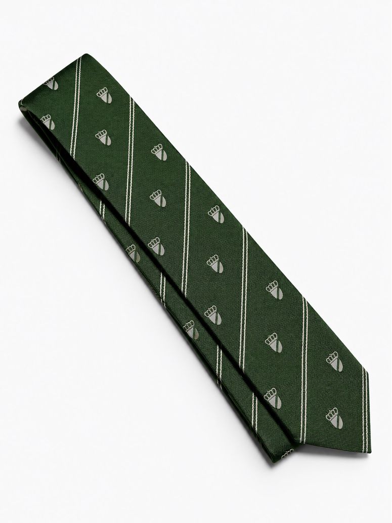 Gravata Verde com Motivo Emblema