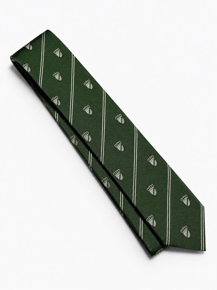 Gravata Verde com Motivo Emblema