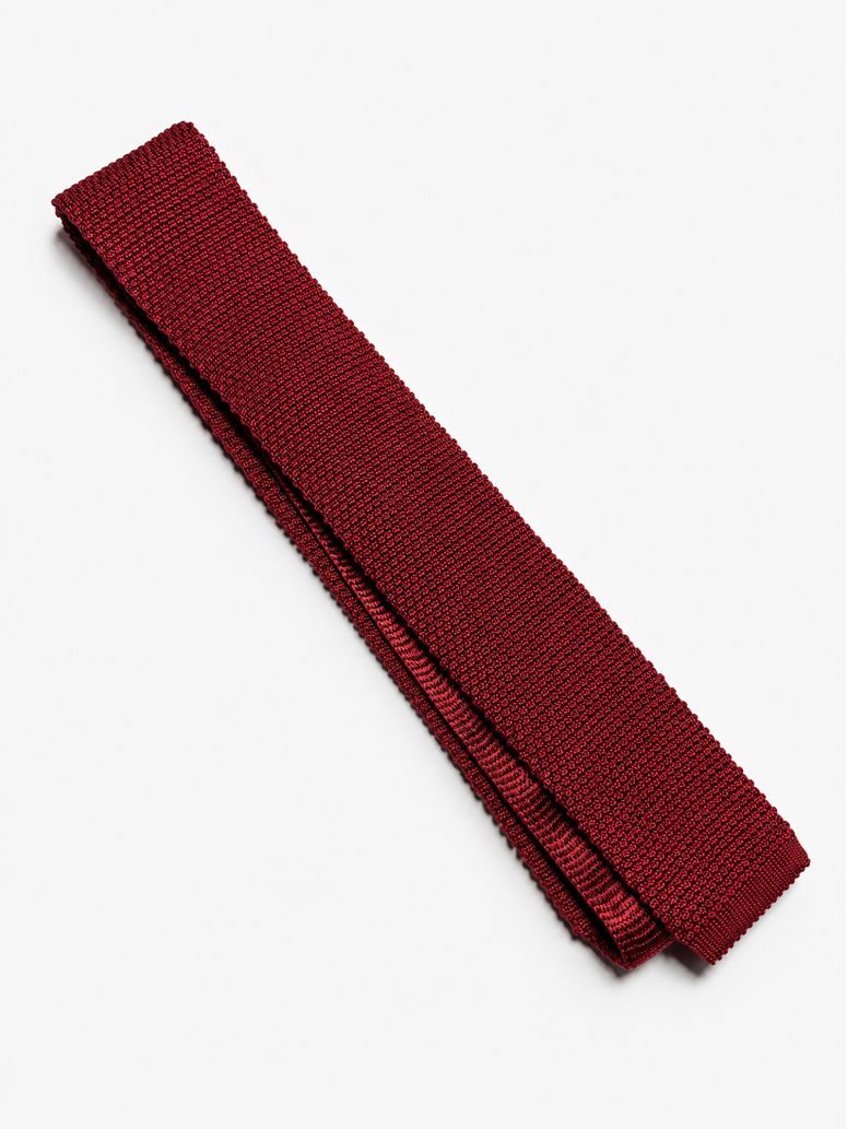 Cravate en tricot grenat - Monza