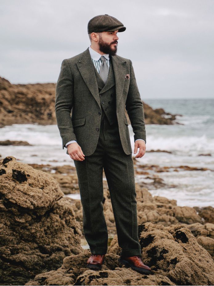 Gilet de costume vert loden Kildare