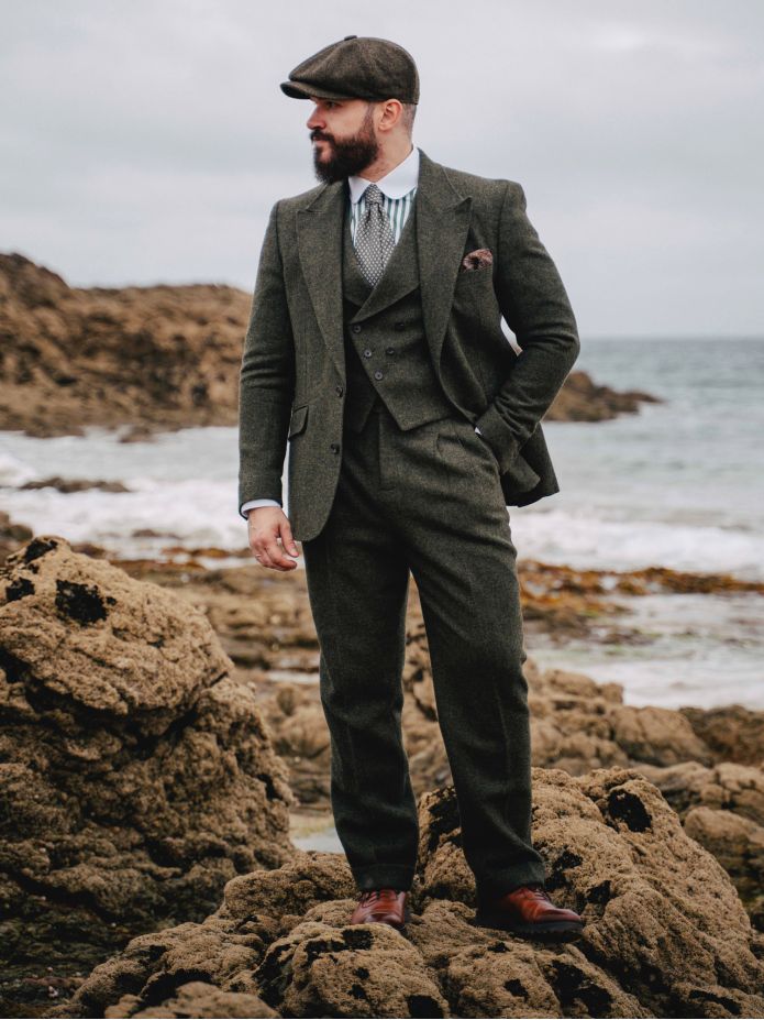Gilet de costume vert loden Kildare