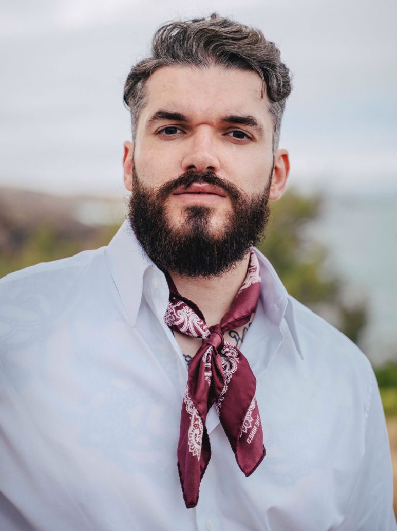 Bandana bordeaux com padrão paisley LISBURN