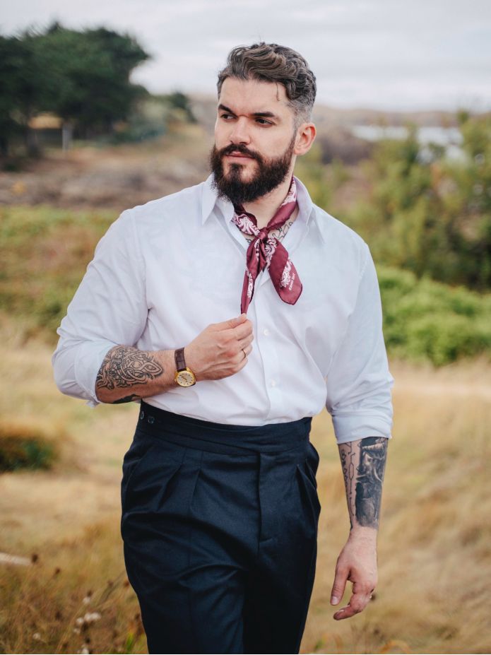 Bandana bordeaux com padrão paisley LISBURN