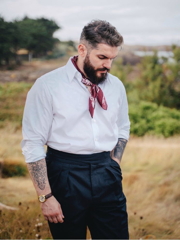 Bandana bordeaux com padrão paisley LISBURN
